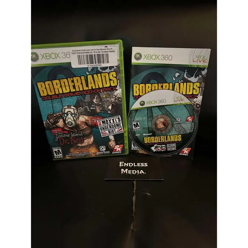 Borderlands: Double Game Add-On Pack Microsoft Xbox 360 CIB Video Game